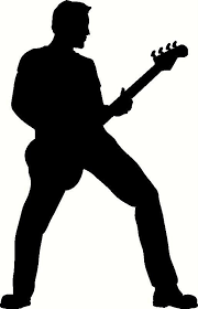 Black And White Rockstar Prints Pin By Kevin Patterson On Imagini Printare In 2020 Music Silhouette Silhouette Guitar Player