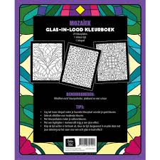 In een eenvoudige uitvoering vormen de loodlijsten een rechthoekig raamwerk waarin stukken blank vensterglas gevat zijn. Glas In Lood Kleurboek Mozaiek Speelactief Glas In Lood Kleurboek