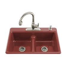 kohler roussillon red 2 hole double