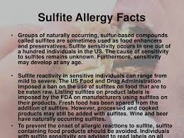 Sulfite Allergy Symptoms And Diagnosis