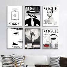 Fashion Photography Set Prints Vogue Posters Chanel Prints College Apartment Decor Room Wall Art Fashion Wall Art