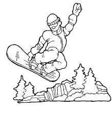 Kids in warmer temperatures might have never seen a snowboarder, and this snowboard coloring page is a great way to show them the frosty world of winter sports! Snowboarding Coloring Pages Coloring Home
