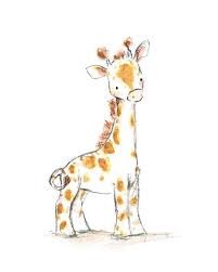 Simple cute giraffe drawing step by step for kids. Children S Art Jolly Archival Print By Trafalgarssquare On Etsy 10 00 Cute Art Giraffe Art Animal Drawings