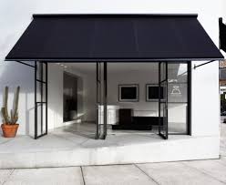 Black And White Striped Outdoor Awnings Tamsinjohnson Cafe Exterior Outdoor Awnings Cafe Design