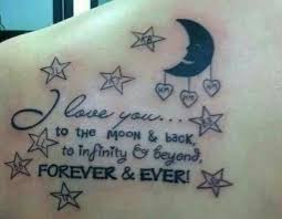 Love You To The Moon With Stars To The Moon And Back Tattoo Tattoos With Kids Names Love Tattoos
