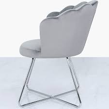 The silver chair was a magical device constructed by the queen of underland (also known as the lady of the green kirtle ), designed to keep prince rilian bound to a cursed enchantment. Silver Grey Velvet Shell Back Dining Chair Armchair With Chrome Legs Picture Perfect Home