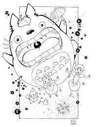 Hayao Miyazaki Coloring Pages Hľadat V Google Coloriage Totoro Coloriage Dessins Faciles