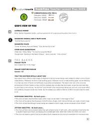 You have begun a personal relationship. Truthtime Teacher Lesson Plan 0602 The Basics