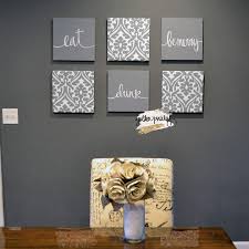 Here are six gorgeous gray dining room ideas that effortlessly prove our point. Amazon Com Gray Dining Room Wall Decor Set Eat Drink Be Merry Canvas Signs For Living Room Home Decor Handmade
