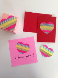 This card is made with washi tape! Washi Tape Diy Stickers Red Ted Art Make Crafting With Kids Easy Fun