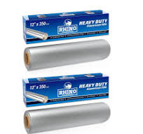 Rhino Aluminum Foil Wrap | Heavy-Duty, Commercial Grade for Food Service  Industry | Silver Foil for Cooking, Roasting, Baking, BBQ & Parties | 25 ...