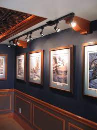 Tie your room together with the perfect complementary tile trim pieces. Dark Stained Chair Rail Moulding And Millwork Inside Decor Gallery Design