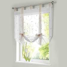 Embroidered Roman Curtain Home Wave European Stitching Colors Living Room Balcony Voile Panel 1pcs Shtori Vikno Domashnij Dekor