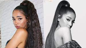 This shouldn't be the case with ariana. Ariana Grande Ponytail Hairstyle Tutorial On My Naturally Curly Hair Youtube