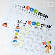 make family dog care easy with this printable chore chart