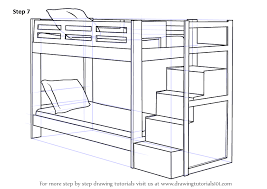 Do you have any idea about bunk bed? Learn How To Draw A Bunk Bed Furniture Step By Step Drawing Tutorials Drawing Furniture Furniture Design Sketches Furniture Sketch