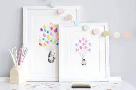 Pin By Sarah Courtland On Baby Diy Fingerprint Art Baby Shower Keepsakes New Baby Products