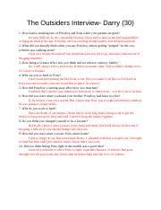 Greasers and socs have a very big rivalry in the book the outsiders. The Outsiders Interview Darry 30 Docx The Outsiders Interview Darry 30 1 How Hard Is It Taking Care Of Ponyboy And Soda While Your Parents Are Gone Course Hero