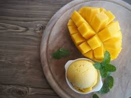 Sorbet A La Mangue Sans Sorbetiere Sorbet Mangue Mangue Sorbet