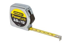 Its design allows for a measure of great length to be easily carried in pocket or toolkit and permits one to measure around curves or corners. Stanley Powerlock 3 5m 12 Tape Measure Millimeter Scale 33 215