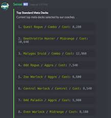 Find and join some awesome servers listed here! Gamer Sensei On Twitter We Ve Updated Senseibotgg With The Top 10 Hearthstone Decks For The Latest Meta Check Out Our Discord Esports Bot Senseibot And Download It Free Right Here Esports Gaming