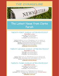 THE EVANGELINE The Latest News from Clarke Parish