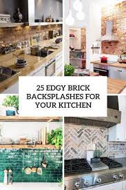 Small galley kitchen makeover with brick backsplash small galley kitchen makeover small kitchens‚ remodeling kitchen‚ small kitchen design or kitchens when you are decorating the kitchen, it might be such a good idea to think about small galley kitchen makeover on the process. 25 Edgy Brick Backsplashes For Your Kitchen Shelterness