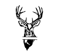 Split Monogram Deer Head Buck Head Design Svg Files For Cricut Clip Art Files Silhouette Cameo Inst Silhouette Clip Art Deer Head Silhouette Monogram Svg