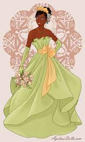 Princess Tiana Wedding Dress Disney Princess Dresses Walt Disney Princesses Disney Artwork