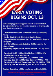 Second Day Of Early Voting Exceeds First Day Numbers In Liberty County Bluebonnet News