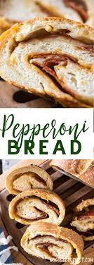 This Pepperoni Bread Is A Loaf Of Crusty Outside And Soft Inside Italian Bread Stuffed With Layer Pepperoni Bread Pepperoni Bread Recipe Pepperoni Cheese Bread
