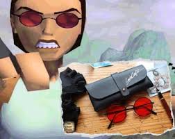 Gafas de sol Lara Croft Clásica y estuche con firma oficial