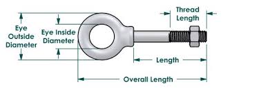 Forged Eye Bolts Oval Eye Bolt Jinyong Pole Line Hardware