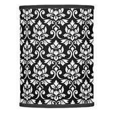 Black And White Lamp Shades Feuille Damask Pattern White On Black Lamp Shade Pattern Sample Design Template Diy Cyo Customize Black Lampshade Black Lamps Damask Pattern