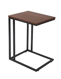 Fivegiven Modern Accent Side Table For Living Room Sofa Table Couch Side Table Wood And Metal Espresso Sofa Side Table Living Room Wood Simple Sofa