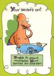 Wholesale humorous birthday general greeting cards. Unable To Grow A Mustache Funny Humorous Masculine Birthday Card For Him Man Men By Designer Greetings