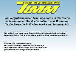 Coole winterpreise auf markisen bis 15. Timm Gmbh Filderstadt Rollladen Markisen Jalousien Klappladen Tore Insektenschutz Sonnenschutztechnik Karriere