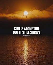 Sun Is Alone Too But It Still Shines Emotional Quotes Money Quotes Quotes