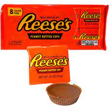How many calories in a single reese's peanut butter cup? Reese S Peanut Butter Cups 8 Pk 36 Count Candy Chocolate Food Gifts Shop The Exchange