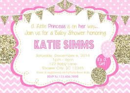 Print out your card at home, work, or with a professional printer. Baby Shower Invitations Gold Pink Baby Shower