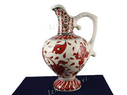 Iznik Karanfil Desenli Vazo Vazolar Seramik Minyaturler