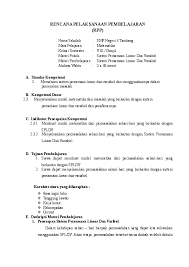 Rpp spldv smp kelas 8 kurikulum 2013 pdf. Doc Rpp Penerapan Sistem Persamaan Linear Dua Variabel Spldv Yoshiie Srinita Academia Edu