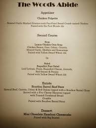 A Sample Menu From A Beer Pairing Dinner Hosted By Big Woods Brewing Co Beer Pairing Roasted Garlic Mashed Potatoes Beer Pairing Menu