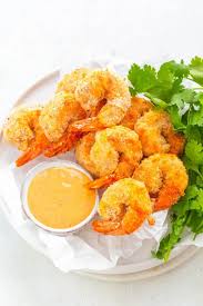 Place the shrimp in a mixing bowl and toss gently with 1 1/2 tablespoons olive oil, 2 tablespoons lemon juice, 1 1/2 teaspoons salt, and 1/4 teaspoon pepper. Air Fryer Bang Bang Panko Breaded Fried Shrimp