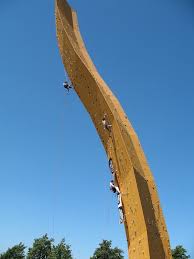 Towering Over 121 Feet 37 Meters In The Air The Excalibur At The Klimcentrum Bjoeks Bjoeks Climb Center In Climbing Wall Rock Climbing Wall Rock Climbing