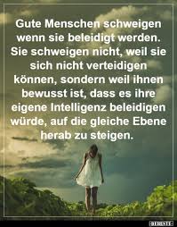 Gute Menschen Schweigen Wenn Sie Beleidigt Werden Lustige Bilder Spruche Witze Echt Lustig