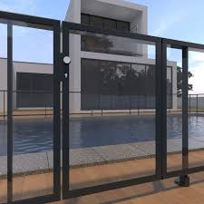 Portillon De Piscine Pour Garde Corps Aluminium Contemporain Aqua