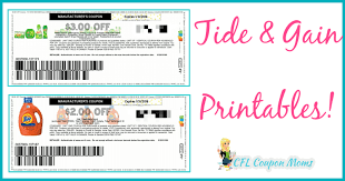 Tide Gain Printables Cfl Coupon Moms Printable Coupons Tide Gain Coupons