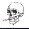 What do you think about skull of a skeleton with burning cigarette? 1