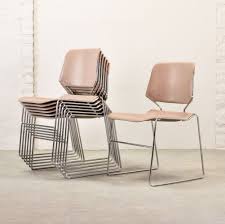 For Sale Set Of 7 Muted Pink Stackable Matrix Krueger Chairs By Thomas Tolleson Usa 1970s Chair Furniture Design Mid Century Design
